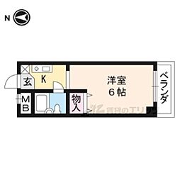 ハイツコワフュール 1Kの間取図画像