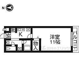 メゾン・プラクティス 1Kの間取図画像