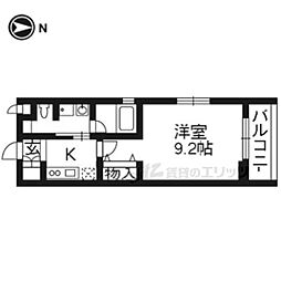 ベラジオ京都駅東2 1Kの間取図画像