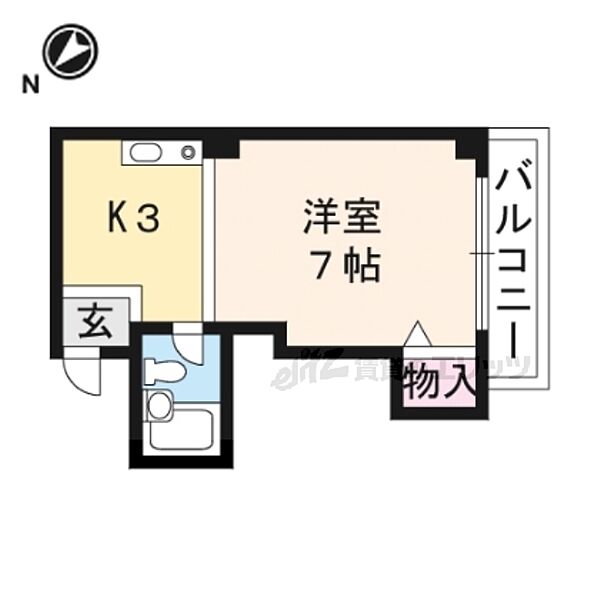 タイムスピア 201｜京都府京都市山科区小野蚊ヶ瀬町(賃貸マンション1K・2階・22.00㎡)の写真 その2