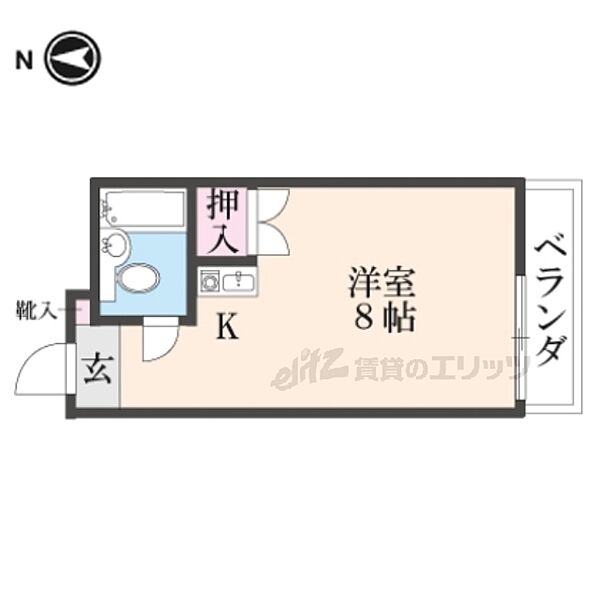 レスポワール山科 411｜京都府京都市山科区大宅辻脇町(賃貸マンション1K・4階・23.20㎡)の写真 その2