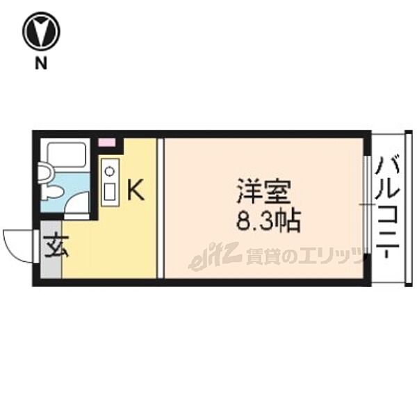 サンウイング桂 306｜京都府京都市西京区川島東代町(賃貸マンション1R・3階・17.82㎡)の写真 その2