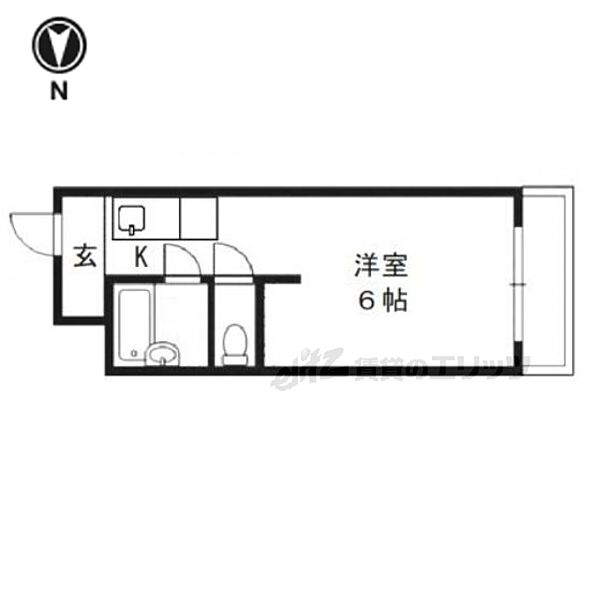 山田ビル 302｜京都府京都市右京区西京極大門町(賃貸マンション1R・3階・18.00㎡)の写真 その2