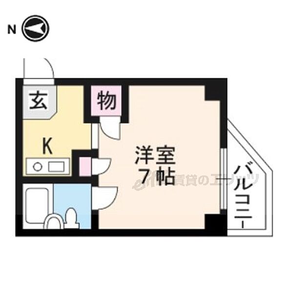 パールレジデンス西大路 4-A｜京都府京都市南区吉祥院九条町(賃貸マンション1K・4階・16.41㎡)の写真 その2