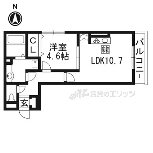 京都府京都市伏見区石田森南町(賃貸アパート1LDK・2階・41.90㎡)の写真 その2