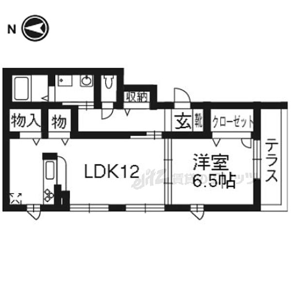 SOMNIUM 藤森 101｜京都府京都市伏見区深草枯木町(賃貸アパート1LDK・1階・47.25㎡)の写真 その2