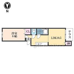 レジデンスＫ6 1階1LDKの間取り