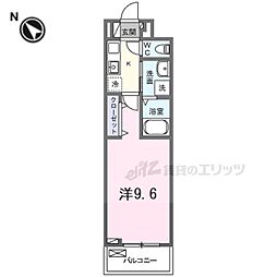 フリージア 2階1Kの間取り