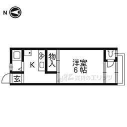 阪急京都本線 東向日駅 徒歩9分の賃貸アパート 2階1Kの間取り