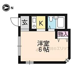 ＴＷＩＮＢＯＸ 1階1Kの間取り