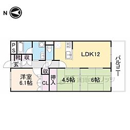 朝日プラザ宇治 3LDKの間取図画像