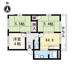 カーサ醍醐 1階3Kの間取り