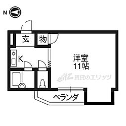 メゾン・ド・ヴァルチェ 1階1Kの間取り
