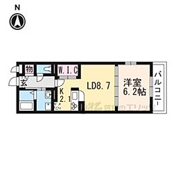 ラヴィータ 1LDKの間取図画像