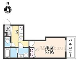 仮）ジーメゾン西九条エクセラス 3階1DKの間取り