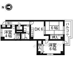 トーカン淀本町マンション 3DKの間取図画像