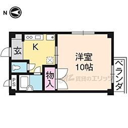 シェランジュ大久保 1Kの間取図画像