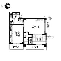 ハウスエバーグリーン 2LDKの間取図画像