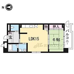 洛和ホーム音羽の里 1LDKの間取図画像
