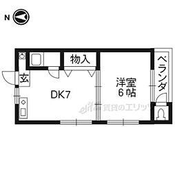 和プレジデント桃山 1DKの間取図画像