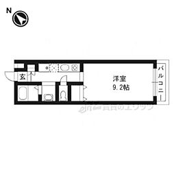 ヒルバレイ 1Kの間取図画像