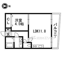 サンサンライフ大久保 1LDKの間取図画像