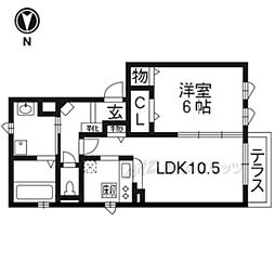 ブリランテ大谷 1LDKの間取図画像