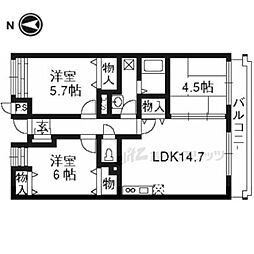 エスポワールKyo 3LDKの間取図画像