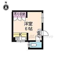 今出川マンション 3階ワンルームの間取り