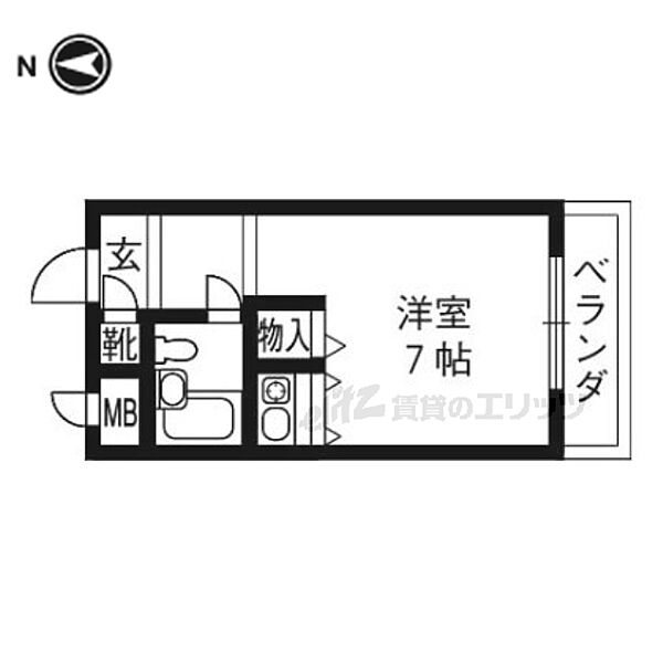 コスモＬ下鴨 ｜京都府京都市左京区下鴨夜光町(賃貸マンション1R・5階・17.54㎡)の写真 その2