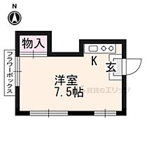 京都府京都市左京区一乗寺河原田町（賃貸アパート1R・1階・13.77㎡） その2