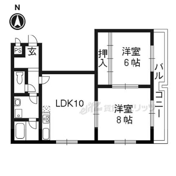 センチュリープラザ 401｜京都府京都市上京区新町室町の間上立売下る瓢箪図子町(賃貸マンション2LDK・4階・50.59㎡)の写真 その2