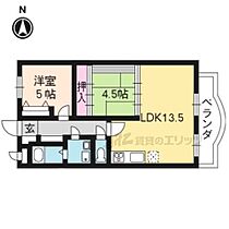 イースタン尊上院 306 ｜ 京都府京都市北区衣笠東尊上院町（賃貸マンション2LDK・3階・56.00㎡） その2