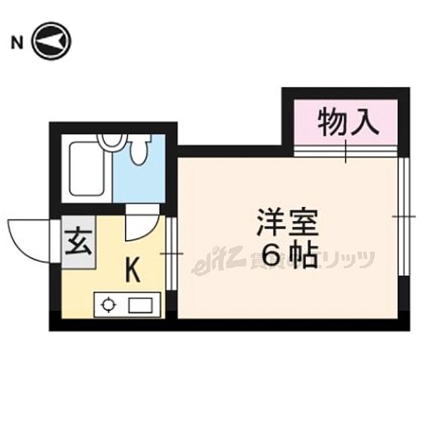 ドメーヌ上賀茂 102｜京都府京都市北区上賀茂南大路町(賃貸マンション1K・1階・16.00㎡)の写真 その2