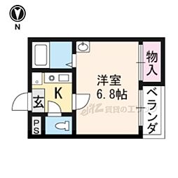 エスパスーＹ 3階1Kの間取り