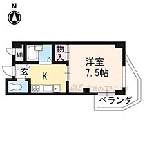 京都府京都市北区小山北大野町（賃貸マンション1K・1階・21.50㎡） その1