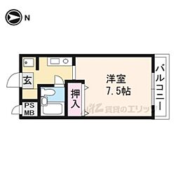 グランパレ 3階1Kの間取り