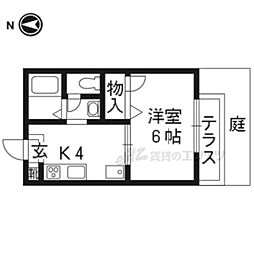 クランベリーハウス 1階1Kの間取り