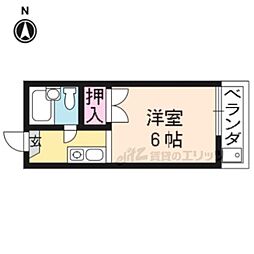 セントポーリア 2階1Kの間取り