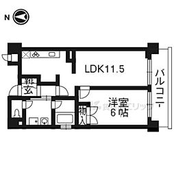 イーグルコート三条京阪 212 2階1LDKの間取り