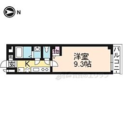 JR山陰本線 二条駅 バス10分 千本今出川下車 徒歩4分の賃貸マンション 3階1Kの間取り