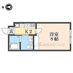 Ｓｕｎｐｕｔ　Ｎｉｊｏ　Ｃａｓｔｌｅ 2階1Kの間取り