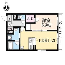 PlumBlossom 1LDKの間取図画像