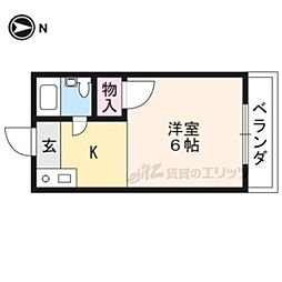 コーポ・こはくら 1Kの間取図画像