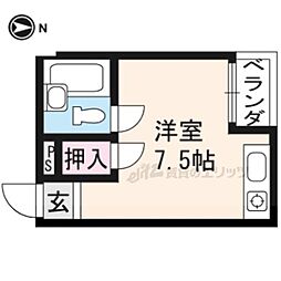 ハイツ善 ワンルームの間取図画像