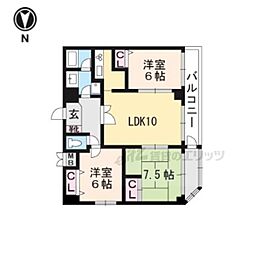 ライオンズマンション京都東堀川 3LDKの間取図画像