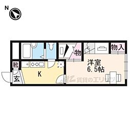 レオパレス里ノ前 1Kの間取図画像