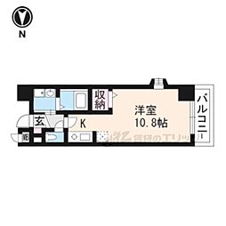エスト堀川 ワンルームの間取図画像