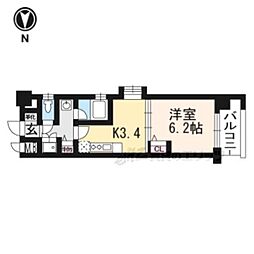 ベラジオ四条烏丸2 1DKの間取図画像