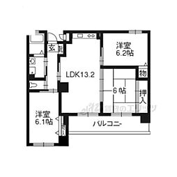 カーサ葵 3LDKの間取図画像